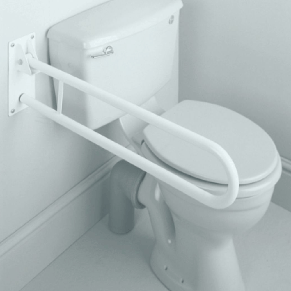 Toilet Arm Support White Coated Medical Equipment on Rent Medirent