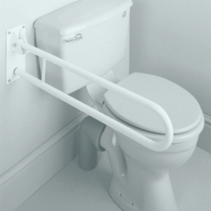 Toilet Arm Support White Coated